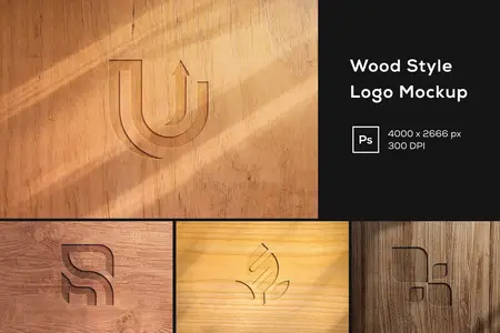 EE - Wood Style Logo Mockup GEX3DK8