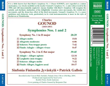 Patrick Gallois, Sinfonia Finlandia Jyväskylä - Charles Gounod: Symphonies Nos. 1 & 2 (2006)