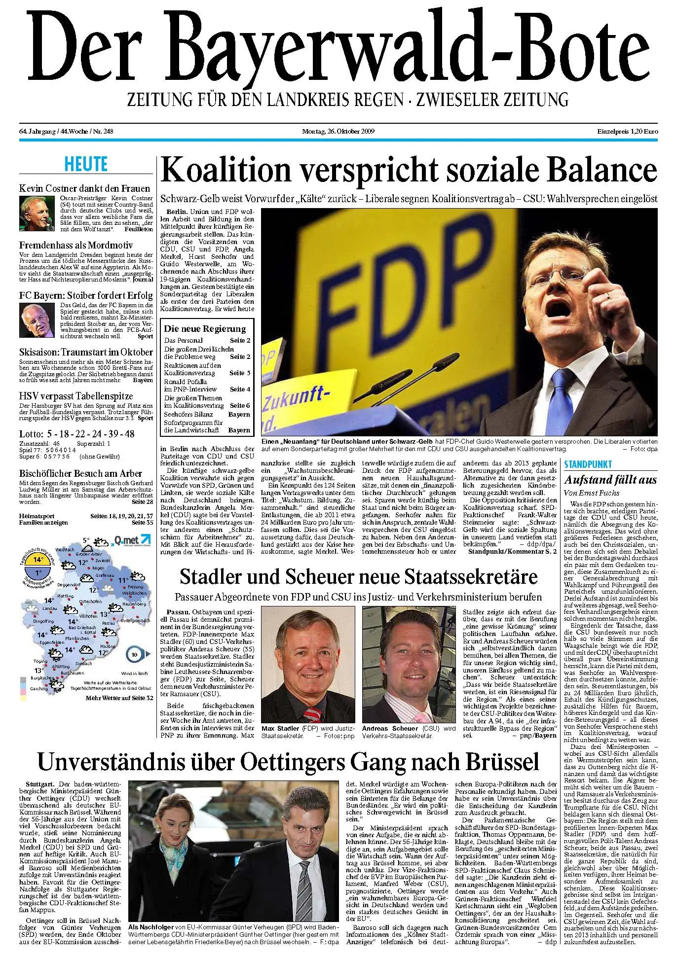 Bayerwald Bote vom 26. Oktober 2009