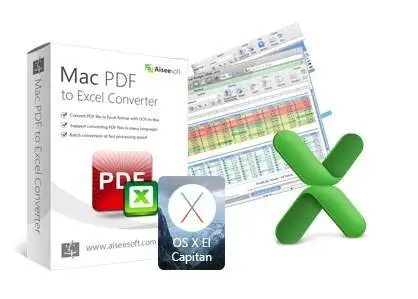 Aiseesoft Mac PDF to Excel Converter 3.2.22 Multilangual Mac OS X