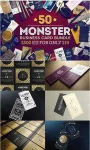 CreativeMarket - 50 Monster Business Card Bundle