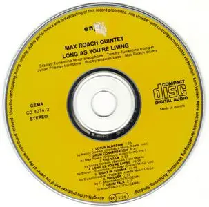 Max Roach Quintet - Long As You're Living (1960) {Enja CD 4074-2 rel 1990}