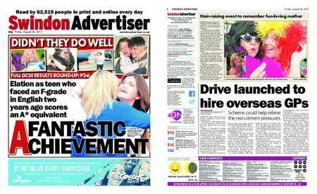 Swindon Advertiser – August 25, 2017