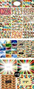 Vector - Abstract banners retro style