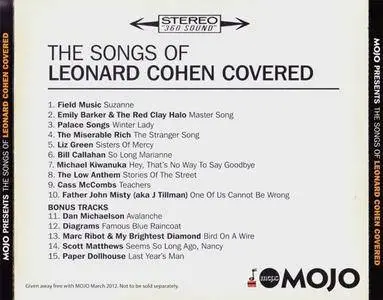 VA - The Songs Of Leonard Cohen Covered (2012) {Mojo}