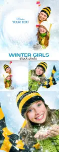 Winter young girls