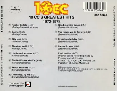10cc - 10cc's Greatest Hits 1972-1978 (1979)