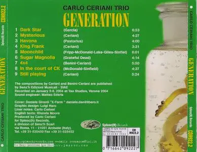 Carlo Ceriani Trio - Generation (2004) {Splasch CDH 922.2}