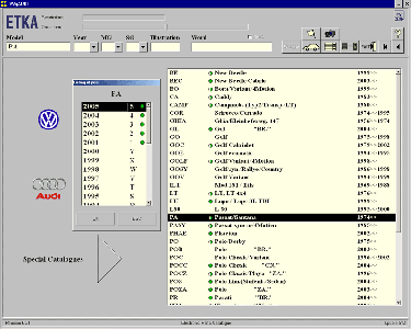 Vag Etka - Electronic parts catalogue for Volkswagen and Audi