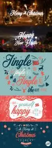 Merry Christmas Flake + Merry Christmas Star Fonts