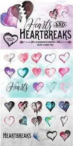 CreativeMarket - Hearts and Heartbreaks + Bonus