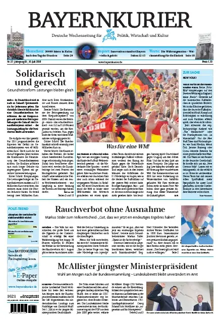 BAYERNKURIER Nr. 27/2010 vom 10. Juli 2010