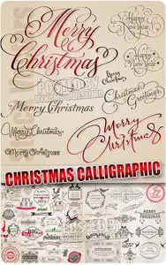 Christmas Calligraphic - Stock Vectors