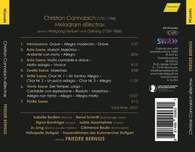 Frieder Bernius, Hofkapelle Stuttgart, Frauenstimmen des Kammerchor Stuttgart - Christian Cannabich: Electra (2020)