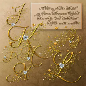 Wedding Gold Alphabet