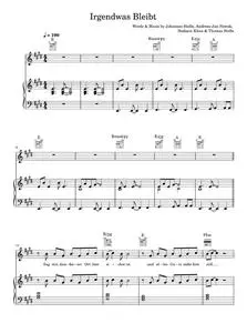 Irgendwas bleibt - Silbermond (Piano-Vocal-Guitar (Piano Accompaniment))