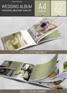 GraphicRiver - Wedding Photo Album Horizontal Brochure Template