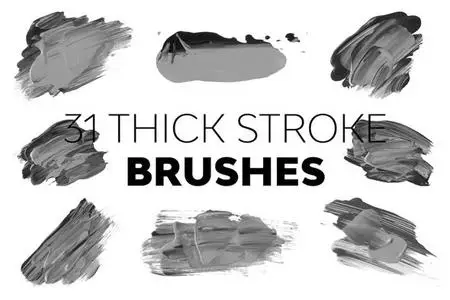 Thick Stroke Brushes for Photoshop