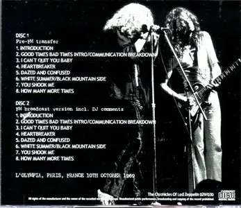 Led Zeppelin - One Night Stand In Paris (2CD) (2008) {The Chronicles Of Led Zeppelin}**[RE-UP]**