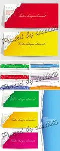 Color Torn Paper Vector 2