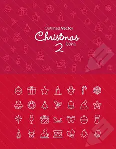 Vector Icons Christmas Outlined qBee