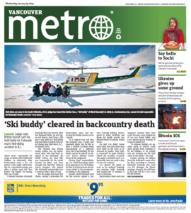Metro [Canada -  Van | Tor | Mon | Ott | Edm | Hal | Lon | Win | Sas], 29. January 2014