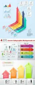 Vectors - Arrows Infographics Backgrounds 26