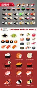 Vectors - Different Realistic Sushi 5