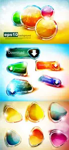 Bright Web Buttons Vector