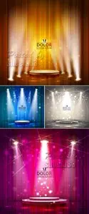 Stage with Spotlights Vector 2
