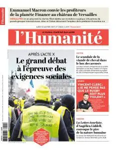 L'Humanite du Lundi 21 Janvier 2019