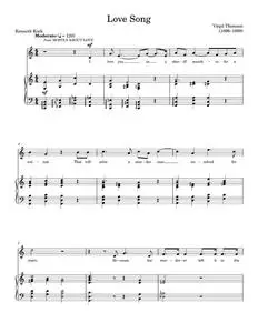 Love Song - Virgil Thomson (Piano Vocal)