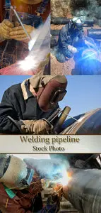 Stock Photo: Welding pipeline 