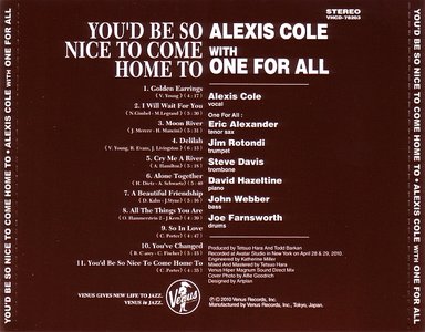Alexis Cole - You'd Be So Nice To Come Home To (2010) {Venus Japan}