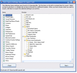 Opera Settings Import & Export Tool  V0.993 Portable