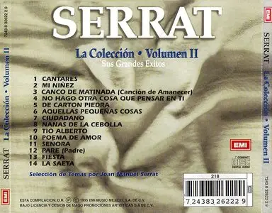 Serrat – La Colección vol 2 – Sus grandes éxitos (1995)