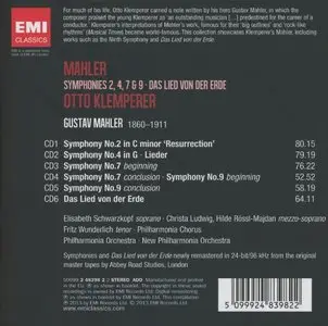 Otto Klemperer: Mahler Symphonies 2, 4, 7 & 9 / Das Lied von der Erde (2013 6-CD EMI Remaster)