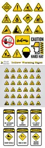 Vectors - Yellow Warning Signs