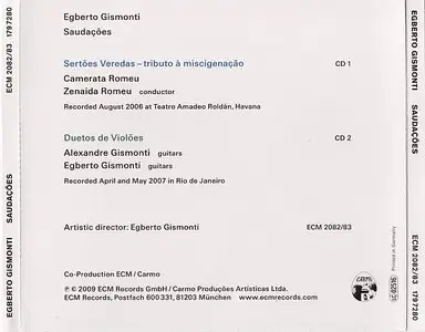 Egberto Gismonti - Saudacoes (2009) [2CDs] {ECM 2082/83}