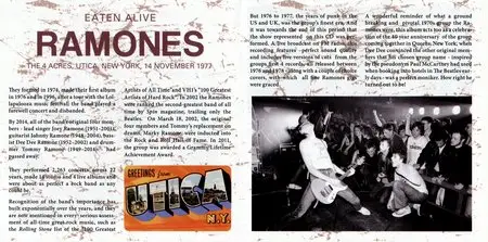 Ramones - Eaten Alive. New York, November 1977 (2015) {Smokin' Production SMCD939}