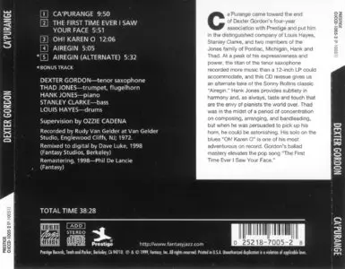 Dexter Gordon - Ca'Purange (1972) [Remastered 1998]