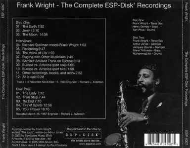 Frank Wright - The Complete ESP-Disk' Recordings (1965) {2CD Set, ESP 4007 rel 2005}