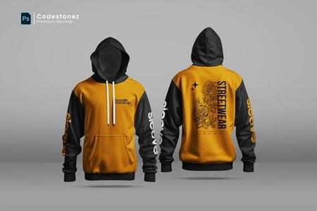 Hoodie Front and Back Mockups TTX8F2D