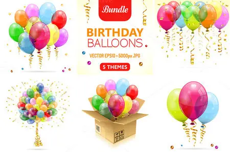 CreativeMarket - Birthday Balloons