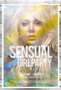 GraphicRiver Flyer Sensual Girl Party This Wekkend