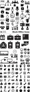 Vectors - Black Office Icons