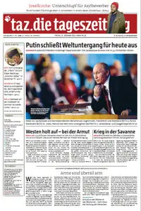 Tageszeitung TAZ vom 21 Dezember 2012