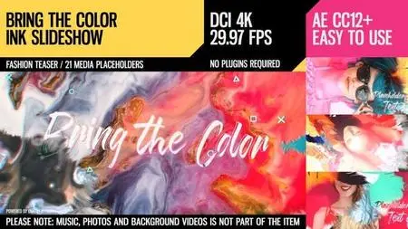 Videohive Bring the Color (4K Ink Slideshow) 23325280