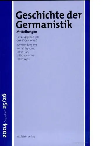 Geschichte der Germanistik. Mitteilungen