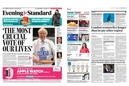 London Evening Standard – December 11, 2019